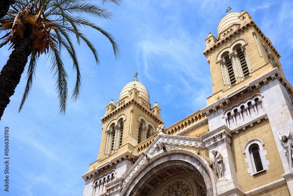 Famous catholic church in tunis