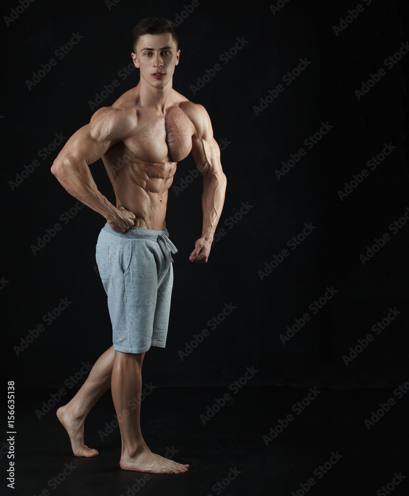 Portrait of handsome body builder Portrait of handsome body builder