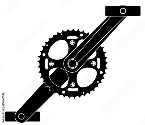 bicycle cogwheel sprocket crankset symbol vector eps 10 photo