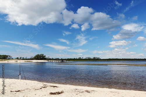 Cove with a sandy beach on the Florida Gulf Coast