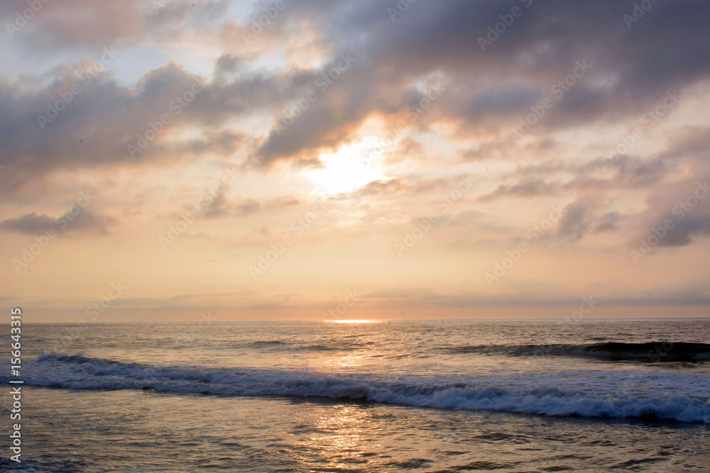 Heavenly Summer Sunrise Over the Ocean 