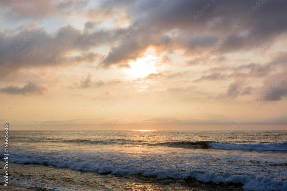 Heavenly Summer Sunrise Over the Ocean 