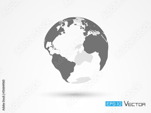Earth silhouette isolated
