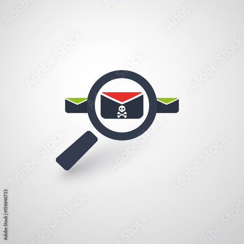 Security Audit, Virus Scanning, Cleaning, Eliminating Malware, Ransomware, Fraud, Spam, Phishing, Email Scam, Hacker Attack Effects and Damage. IT Security Concept Design, Vector illustration