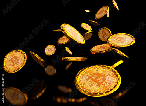 bitcoin 3d background
