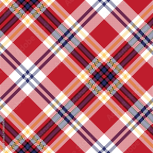 Red plaid seamless fabric texture