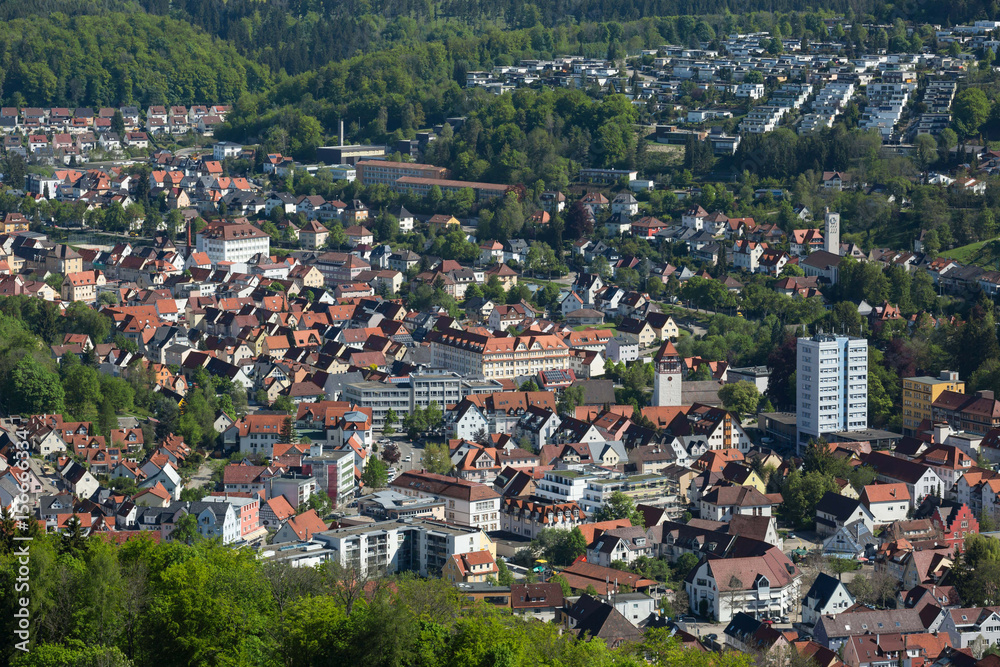 Ausblick auf Stadtmitte von Albstadt-Tailfingen