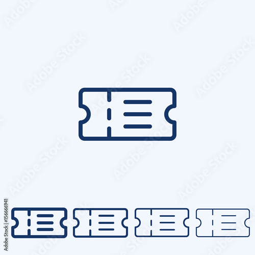 Ticket vector line icon