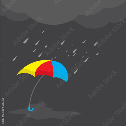 Rainy Day vector illustration.