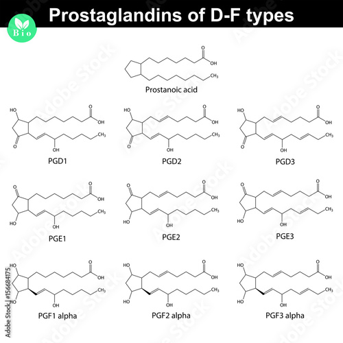 Prostaglandins of d, e, f types