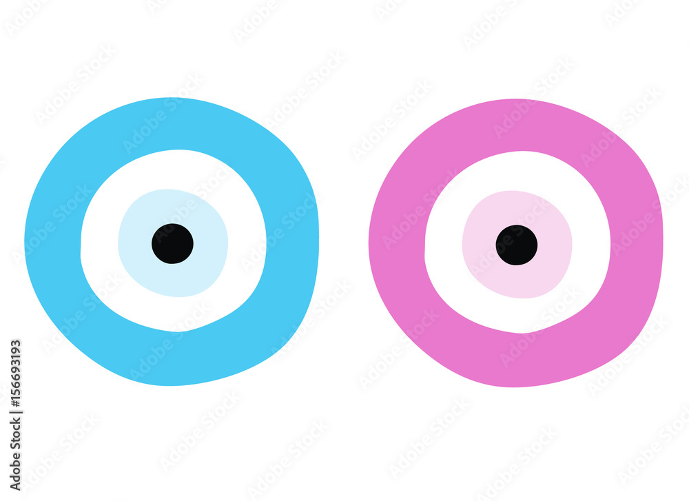 blue and pink evil eye for boys and girls - greek symbol of protection blue and pink evil eye for boys and girls - greek symbol of protection