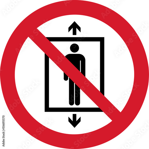 ISO 7010 P027 Do not use this lift for people