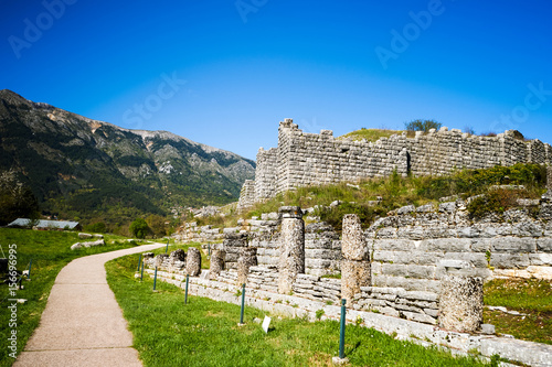 Ruins of ancient theater in Dodoni, Greece