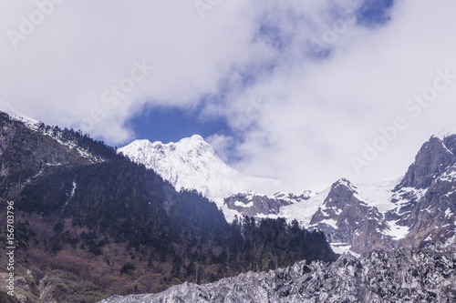 Meili snow Mountain also know as Kawa Karpo located in Yunnan Province, China