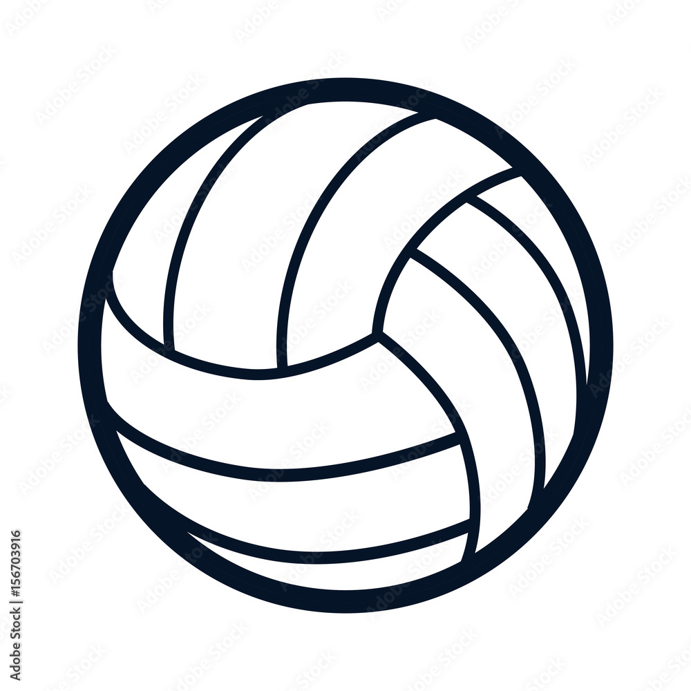 volleyball ball sports activity play competition tournament vector illustration