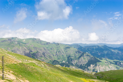 Summer Mountain Plateau Highland with Artvin, Turkey