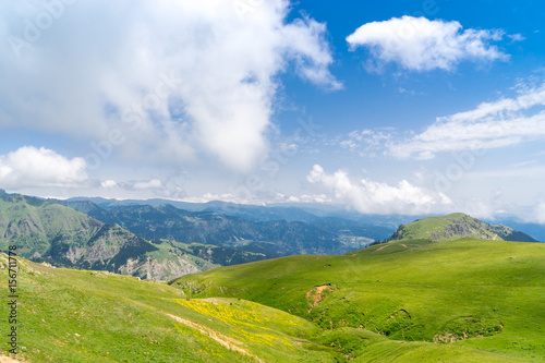 Summer Mountain Plateau Highland with Artvin, Turkey