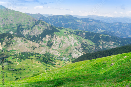 Summer Mountain Plateau Highland with Artvin, Turkey © klenger