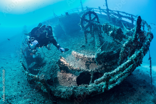 Diving on the wreck " TETI " Island VIS Croatia