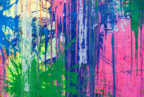 Paint drips and splashes with  grunge texture