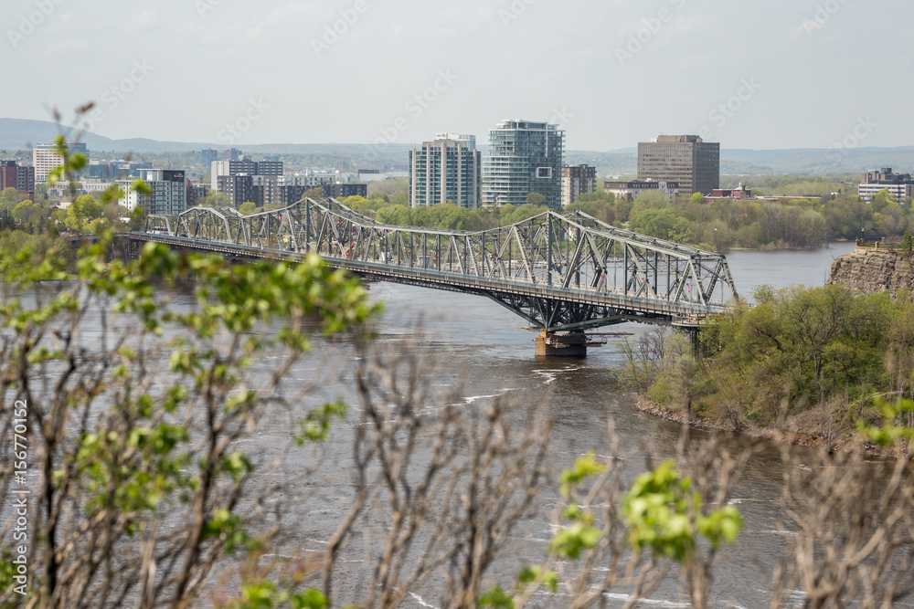 Fototapeta premium View from Parliament Hill Ottawa.