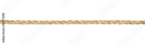 Twisted manila rope isolated on white