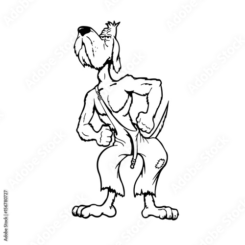 Dog characters. Cartoon vector illustration.