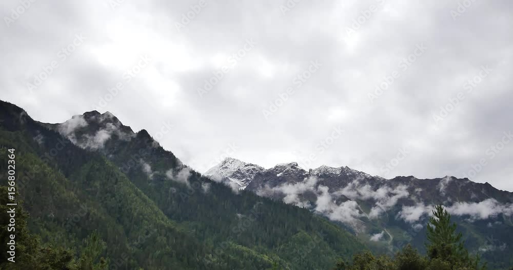 4k clouds mass rolling over Tibet snow-Covered mountains in tibet. 4k clouds mass rolling over Tibet snow-Covered mountains in tibet.