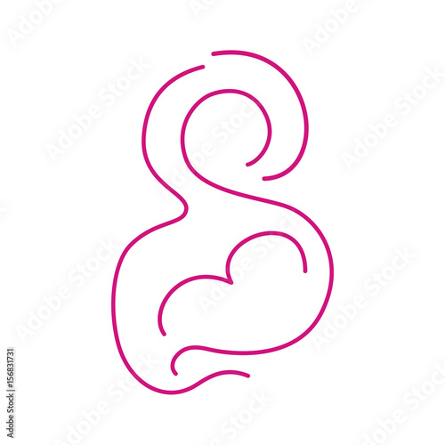 Breastfeeding logo as a stylized woman and baby
