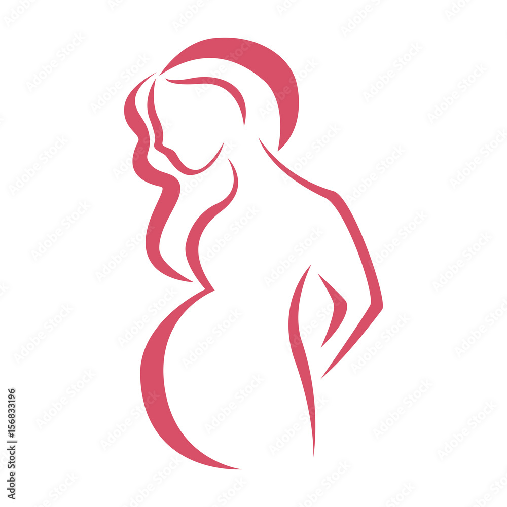 Pregnant woman stylized image
