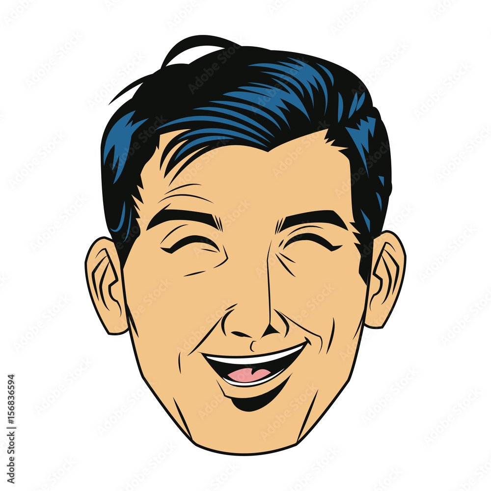 comic face man expression pop art style vector illustration comic face man expression pop art style vector illustration