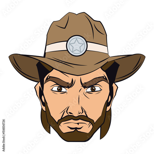cowboy man cartoon character, modern western cattle hurdlers in traditional cowboy outfit. vector illustration