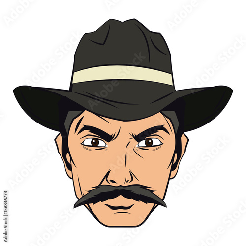 cowboy man cartoon character, modern western cattle hurdlers in traditional cowboy outfit. vector illustration