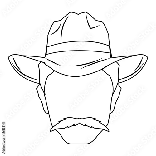 cowboy man cartoon character, modern western cattle hurdlers in traditional cowboy outfit. vector illustration