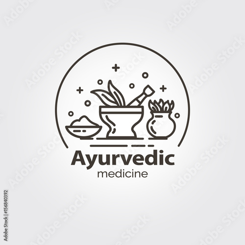 Ayurvedic medicine- logo template