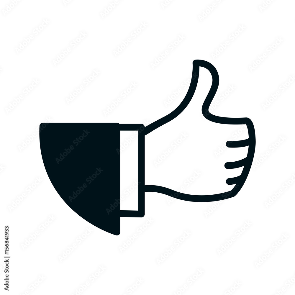 thumb up gesture line icon, vector illustration thumb up gesture line icon, vector illustration