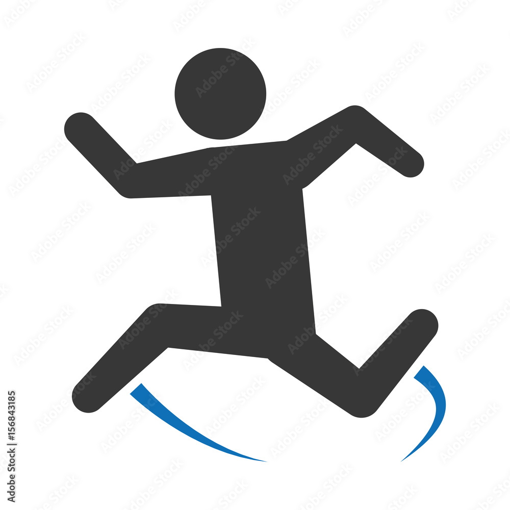pictogram man jumping up concept, vector illustration pictogram man jumping up concept, vector illustration