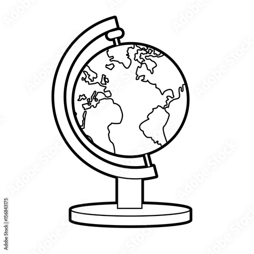 school globe atlas map geography vector illustration