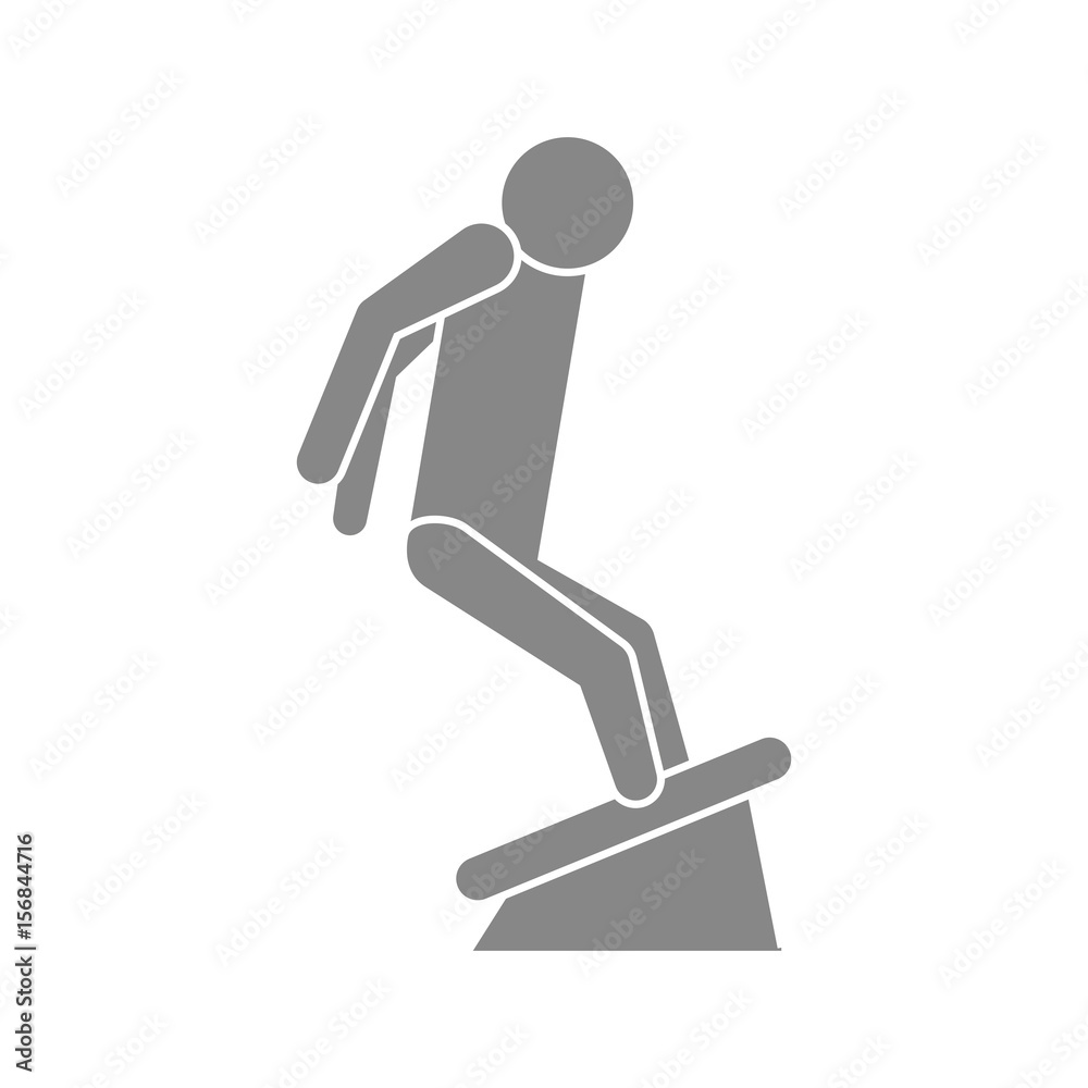 pictogram man jumping up concept, vector illustration pictogram man jumping up concept, vector illustration