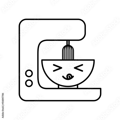 kawaii kitchen mixer cartoon vector illustration graphic design photo