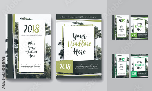 Nature Background Business Book Cover Design Template in A4. Can be adapt to Brochure, Annual Report, Magazine,Poster, Corporate Presentation, Portfolio, Flyer, Banner, Website
