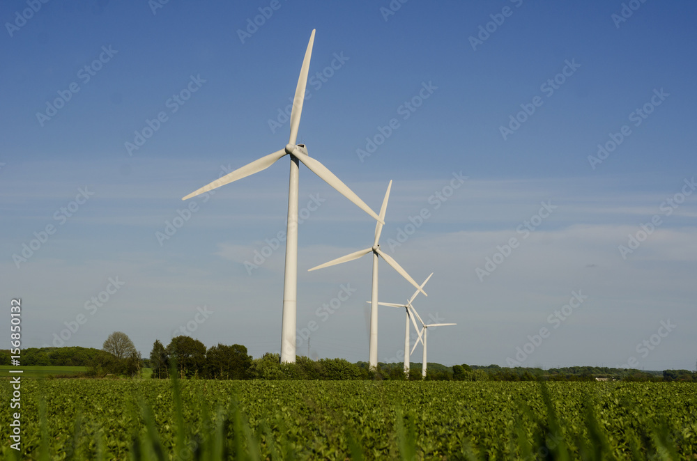 Wind turbines in the fields of Scandinavian Wind turbines in the fields of Scandinavian