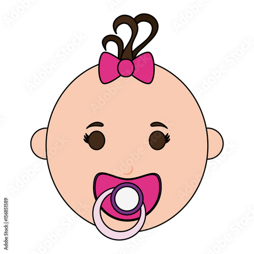 baby girl illustration icon vector design graphic sketch