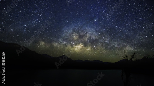 Milky Way and starry sky background. 