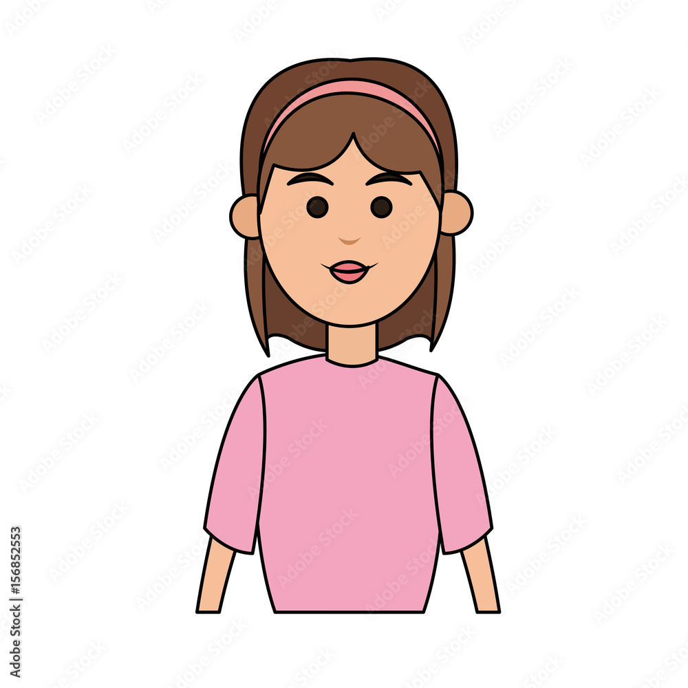 Cartoon woman profile icon vector illustration graphic design sketch Cartoon woman profile icon vector illustration graphic design sketch