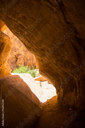 narrow passages through Petra