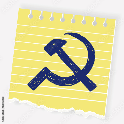 sickle hammer doodle