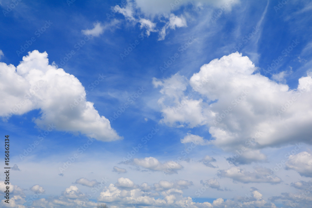 Fototapeta premium blue sky with rain cloud art of nature beautiful and copy space for add text