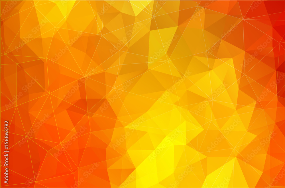 Flat bright yellow abstract triangle shape background Flat bright yellow abstract triangle shape background