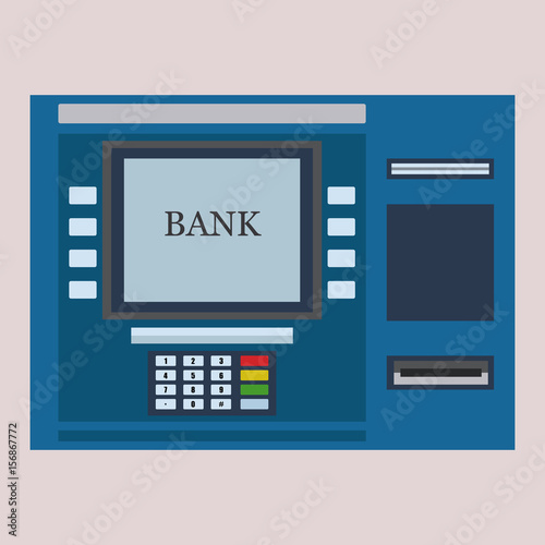 ATM payment vector illustration.